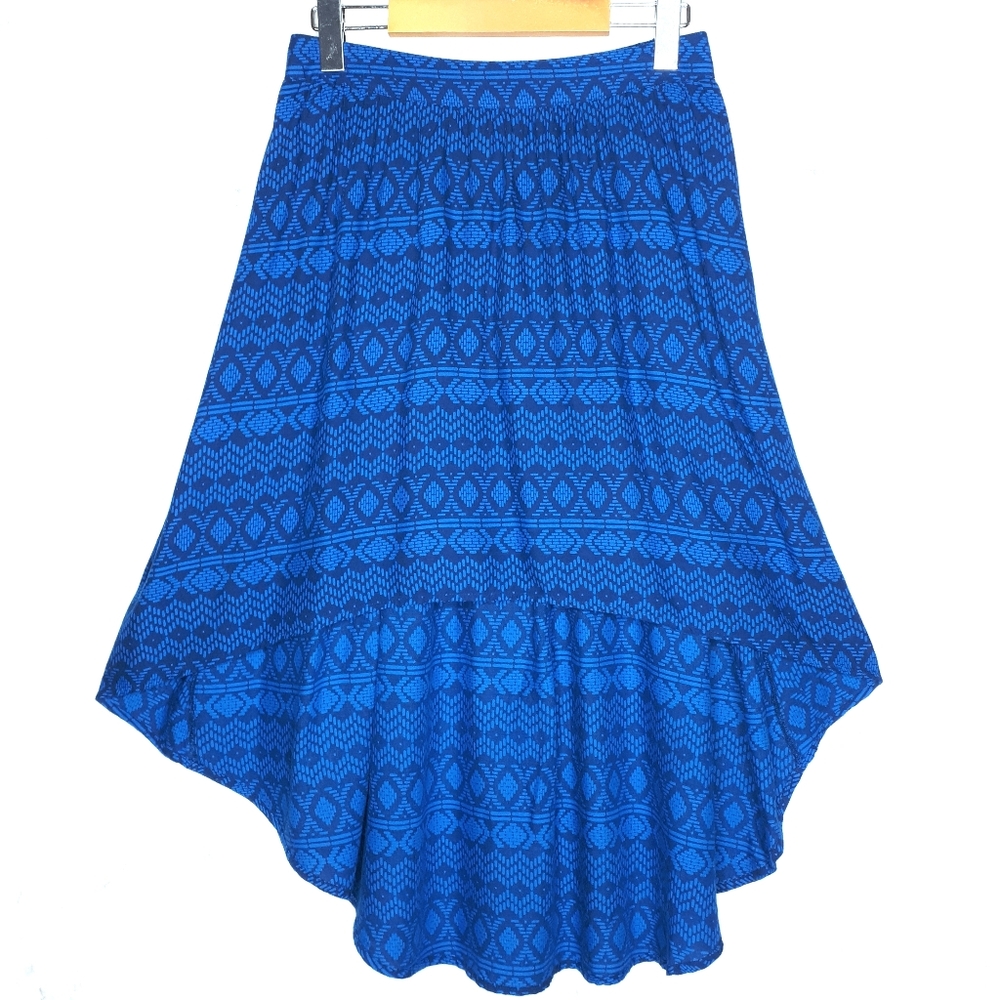 Mossimo Rayon High Low Pleated Flowing Skirt M